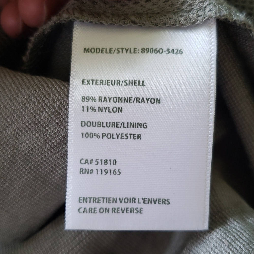 Tribal Women Button Up Vest Top 6 Gray Green Minimalist Travel Vacation Layering - Picture 13 of 15
